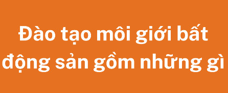 Đào tạo môi giới bất động sản