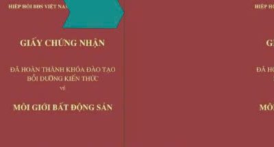 Giấy chứng nhận môi giới bất động sản